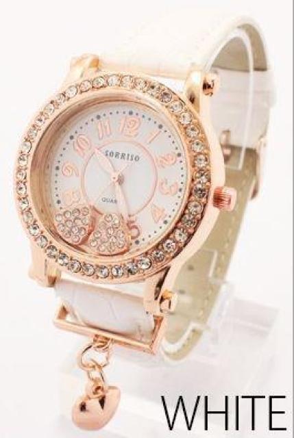 NEW★チャーム付き・ムーブハートストーン腕時計SRHI3WHT < 女性アクセサリー/時計  NEW★チャーム付き・ムーブハートストーン腕時計SRHI3WHT  < 女性アクセサリー/時計の