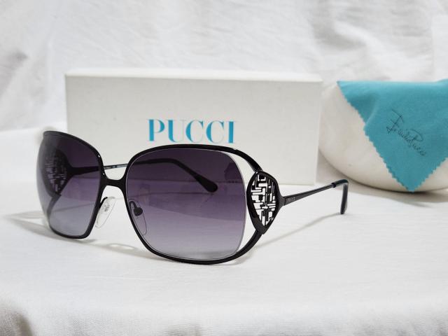 正規良 レア エミリオプッチ ロゴ メタリックサングラス 黒 オープンフレーム ビッグレンズ ラグジュアリーアイウェア 付属有 < ブランド  正規良 レア エミリオプッチ ロゴ メタリックサングラス 黒 オープンフレーム ビッグレンズ ラグジュアリーアイウェア 付属有  < ブランドの