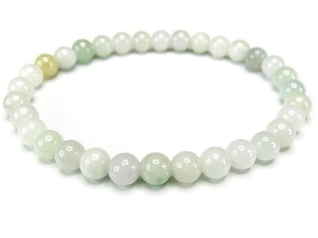 ひすい6oブレスレット天然石明るい本翡翠ジェーダイト石街 < 女性アクセサリー/時計  ひすい6oブレスレット天然石明るい本翡翠ジェーダイト石街 < 女性アクセサリー/時計の