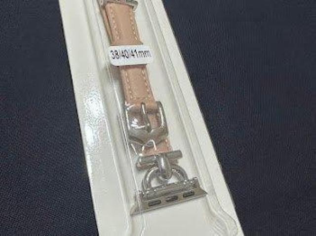 Apple Watch バンド 合皮 38/40/41mm ライトピンク+シルバー < 女性アクセサリー/時計 Apple Watch バンド 合皮 38/40/41mm ライトピンク+シルバー < 女性アクセサリー/時計の