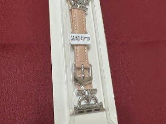 Apple Watch バンド 合皮 38/40/41mm ライトピンク+シルバー < 女性アクセサリー/時計 Apple Watch バンド 合皮 38/40/41mm ライトピンク+シルバー < 女性アクセサリー/時計の