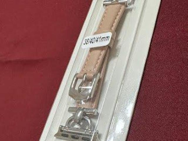 Apple Watch バンド 合皮 38/40/41mm ライトピンク+シルバー < 女性アクセサリー/時計 Apple Watch バンド 合皮 38/40/41mm ライトピンク+シルバー < 女性アクセサリー/時計の