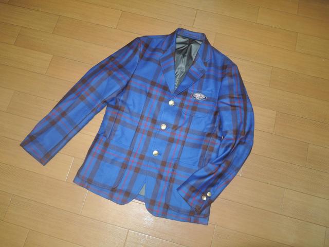 APE×LOCHCARRON×GOREチェック柄テーラードジャケットS青系 < ブランド  APE×LOCHCARRON×GOREチェック柄テーラードジャケットS青系 < ブランドの