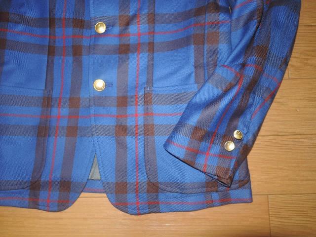 APE×LOCHCARRON×GOREチェック柄テーラードジャケットS青系 < ブランド  APE×LOCHCARRON×GOREチェック柄テーラードジャケットS青系 < ブランドの