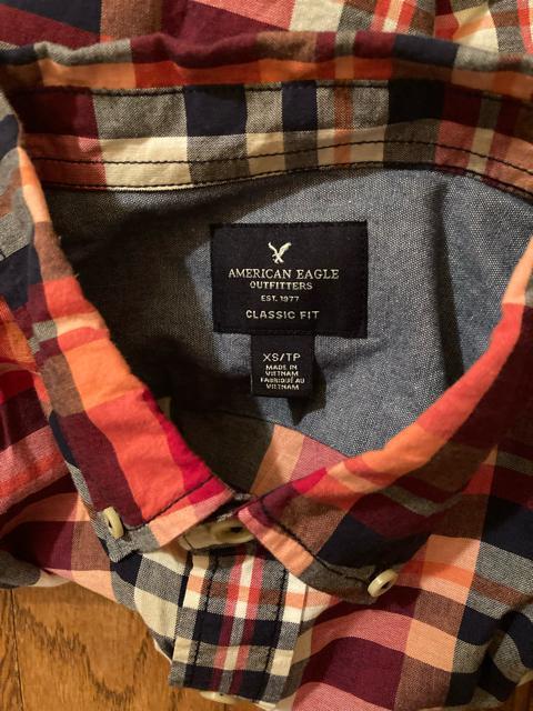 AMERICAN EAGLE チェック 半袖 シャツ 好配色 希少XS アメカジ メンズ アメリカンイーグル  < ブランド  AMERICAN EAGLE チェック 半袖 シャツ 好配色 希少XS アメカジ メンズ アメリカンイーグル  < ブランドの
