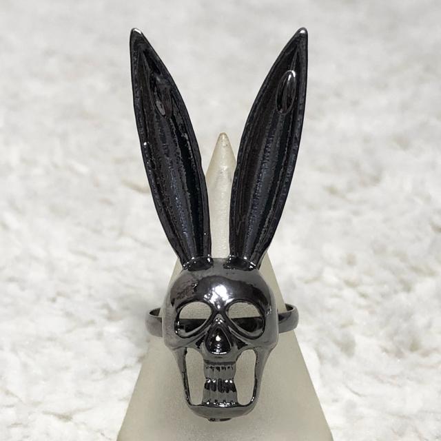 【新品】ウサ耳付☆バニースカルデザインフリーリング < 男性アクセサリー/時計  【新品】ウサ耳付☆バニースカルデザインフリーリング < 男性アクセサリー/時計の