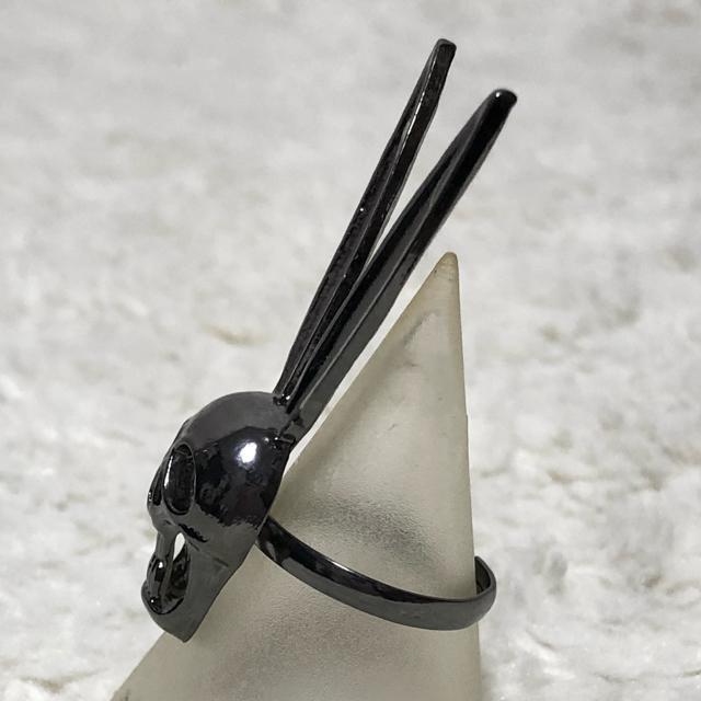 【新品】ウサ耳付☆バニースカルデザインフリーリング < 男性アクセサリー/時計  【新品】ウサ耳付☆バニースカルデザインフリーリング < 男性アクセサリー/時計の