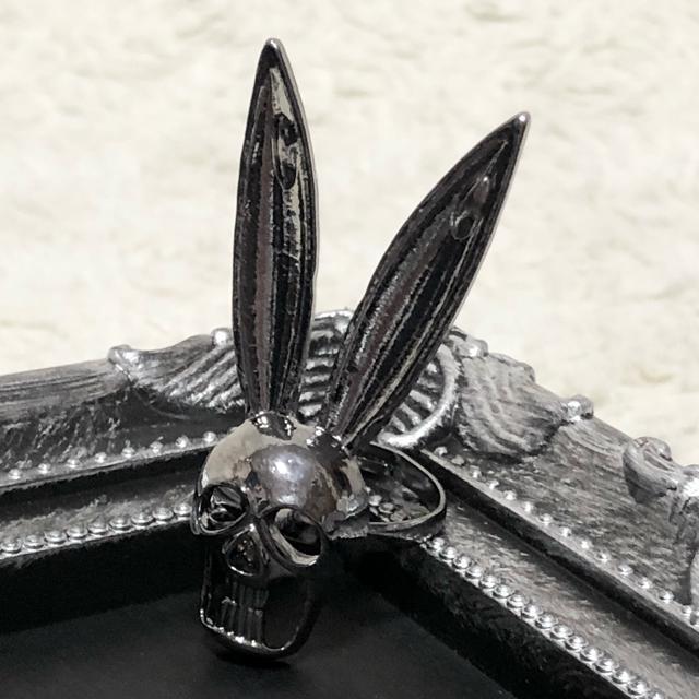 【新品】ウサ耳付☆バニースカルデザインフリーリング < 男性アクセサリー/時計  【新品】ウサ耳付☆バニースカルデザインフリーリング < 男性アクセサリー/時計の