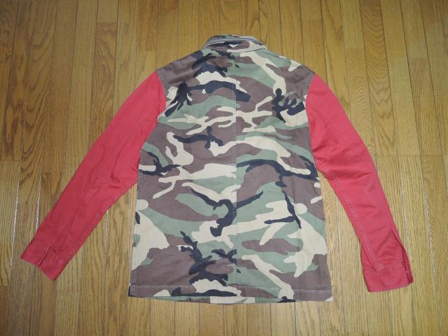 MISTER GENTLE MAN ミスタージェントルマン ミリタリー シャツ ジャケット M 迷彩柄 カモ 袖切替え < 男性ファッション  MISTER GENTLE MAN ミスタージェントルマン ミリタリー シャツ ジャケット M 迷彩柄 カモ 袖切替え < 男性ファッションの