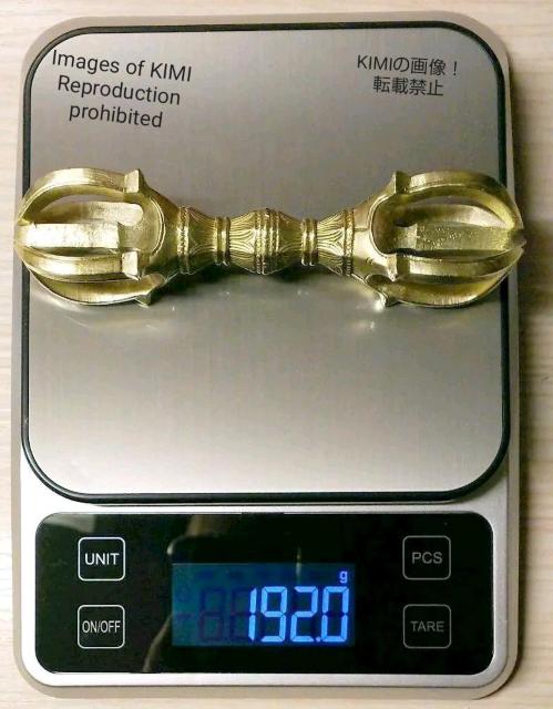 【仏具】五鈷杵 真鍮製 鬼目 総長さ約13cm 密教法具 弘法大詞 仏教美術 < インテリア/ライフ  【仏具】五鈷杵 真鍮製 鬼目 総長さ約13cm 密教法具 弘法大詞 仏教美術 < インテリア/ライフの