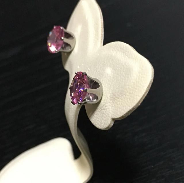 ピアス/ジルコニア/約8mm /カラー:ピンク < 女性アクセサリー/時計  ピアス/ジルコニア/約8mm /カラー:ピンク < 女性アクセサリー/時計の