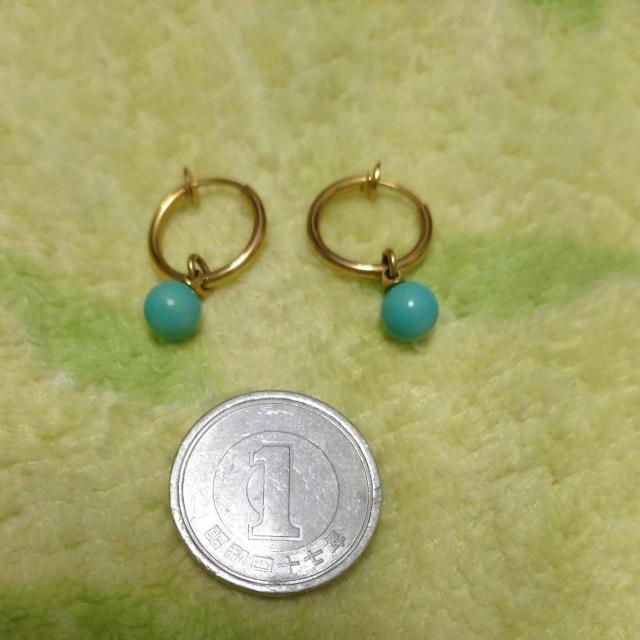 イヤリング(ターコイズブルー小) < 女性アクセサリー/時計  イヤリング(ターコイズブルー小) < 女性アクセサリー/時計の