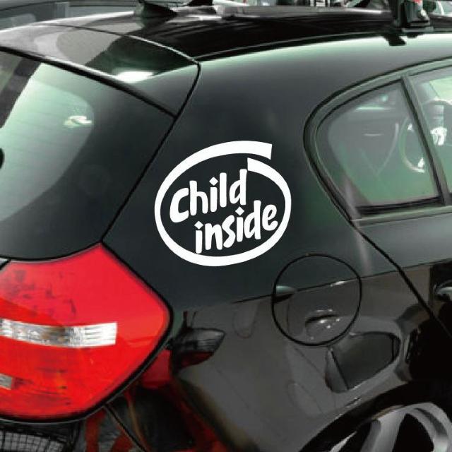 child inside カーステッカー シルバー Baby in Car 車用ステッカー シール Baby on Board < 自動車/バイク child inside カーステッカー シルバー Baby in Car 車用ステッカー シール Baby on Board < 自動車/バイク