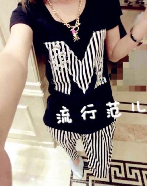 NEW☆MデザインBK・Tシャツボーダースエット上下セット < 女性ファッション  NEW☆MデザインBK・Tシャツボーダースエット上下セット < 女性ファッションの