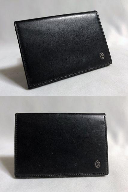 正規 Cartierカルティエ パシャ 2Cロゴカードケース 黒×シルバー名刺入れ パスケース クラシック レザー革 < ブランド  正規 Cartierカルティエ パシャ 2Cロゴカードケース 黒×シルバー名刺入れ パスケース クラシック レザー革 < ブランドの