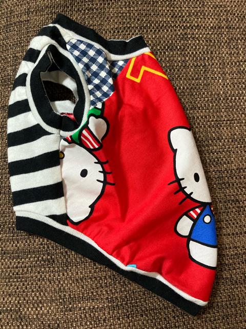 ★ハンドメイド キティ シャツ ボーダー 犬服 S★ < ペット/手芸/園芸  ★ハンドメイド キティ シャツ ボーダー 犬服 S★ < ペット/手芸/園芸の