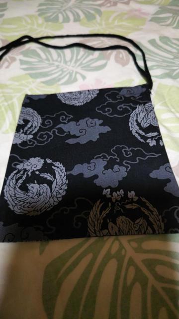 ★処分品★黒×ホウオウ柄ナナメ掛巾着袋 < キッズ/ベビー  ★処分品★黒×ホウオウ柄ナナメ掛巾着袋  < キッズ/ベビーの