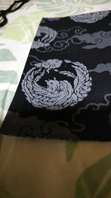 ★処分品★黒×ホウオウ柄ナナメ掛巾着袋 < キッズ/ベビー  ★処分品★黒×ホウオウ柄ナナメ掛巾着袋 < キッズ/ベビーの