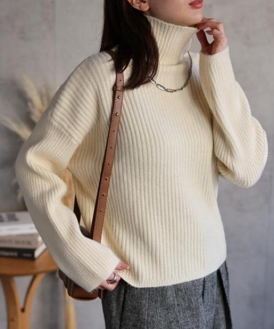 sakishimatokyoアクリル混ベーシックハイネックトップスアイボリー / FREE < 女性ファッション sakishimatokyoアクリル混ベーシックハイネックトップスアイボリー / FREE < 女性ファッションの