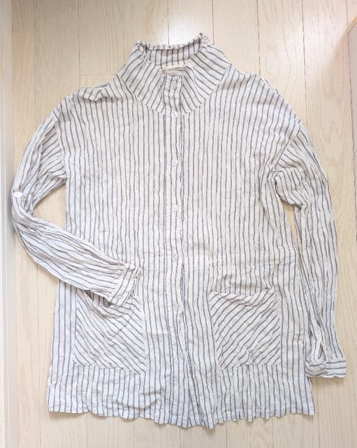 LL★selectione★リンクル加工ストライプシャツ★UV対策★美品★送料無料 < 女性ファッション LL★selectione★リンクル加工ストライプシャツ★UV対策★美品★送料無料 < 女性ファッションの