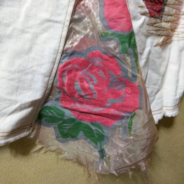 USED★オーガンジーバラ切替ヘムホワイトデニムスカート < 女性ファッション  USED★オーガンジーバラ切替ヘムホワイトデニムスカート < 女性ファッションの