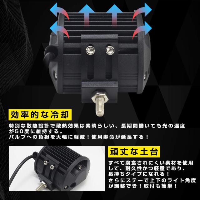 LED ワークライト 作業灯 60W 5400lm 6000K 10個セット < 自動車/バイク LED ワークライト 作業灯 60W 5400lm 6000K 10個セット < 自動車/バイク