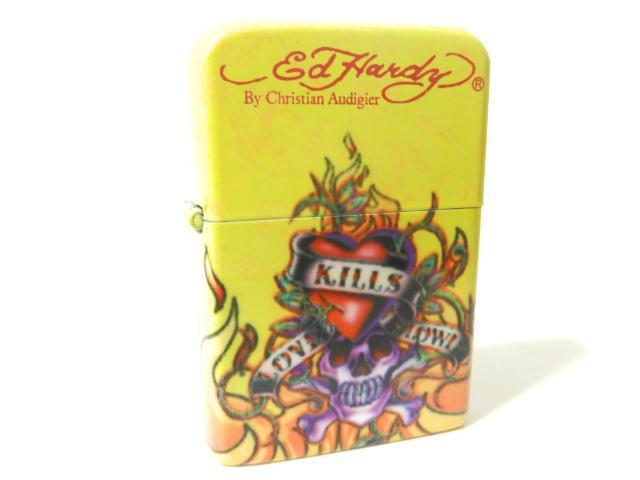 【エドハーディー】〈スカル Love Kills Slowry 〉ターボガスライター ケース付 < ブランド 【エドハーディー】〈スカル Love Kills Slowry 〉ターボガスライター ケース付 < ブランドの