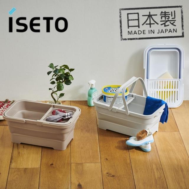 ISETO (伊勢藤) おりたためるバスケット15L ちょい置きトレー付 I-643 ホワイト 洗車バケツ 掃除 つけ置き洗い < インテリア/ライフ ISETO (伊勢藤) おりたためるバスケット15L ちょい置きトレー付 I-643 ホワイト 洗車バケツ 掃除 つけ置き洗い < インテリア/ライフの