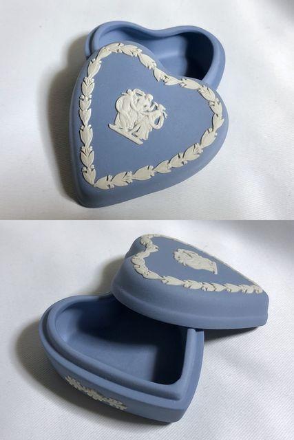 正規美 ウェッジウッド ジャスパー ハートモチーフ 小物入れ 白×青 ジュエリーBOX < インテリア/ライフ  正規美 ウェッジウッド ジャスパー ハートモチーフ 小物入れ 白×青 ジュエリーBOX < インテリア/ライフの
