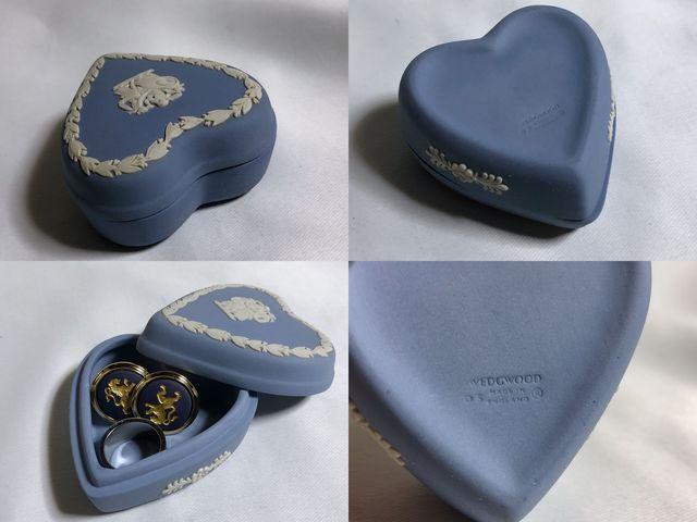 正規美 ウェッジウッド ジャスパー ハートモチーフ 小物入れ 白×青 ジュエリーBOX < インテリア/ライフ  正規美 ウェッジウッド ジャスパー ハートモチーフ 小物入れ 白×青 ジュエリーBOX < インテリア/ライフの