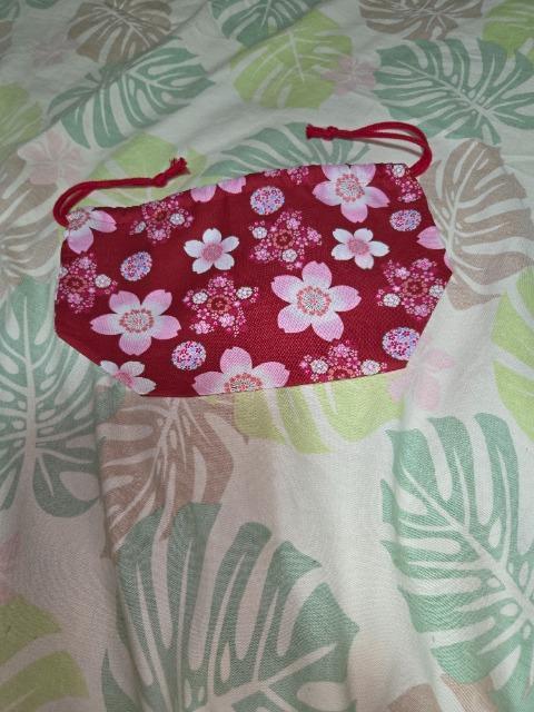 ★新柄赤×桜だより和柄お弁当入巾着袋 < キッズ/ベビー  ★新柄赤×桜だより和柄お弁当入巾着袋  < キッズ/ベビーの