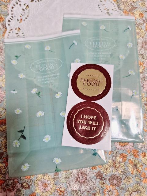 お裾分け☆デイジー柄ガゼットバック2枚+シール☆ < インテリア/ライフ お裾分け☆デイジー柄ガゼットバック2枚+シール☆ < インテリア/ライフの