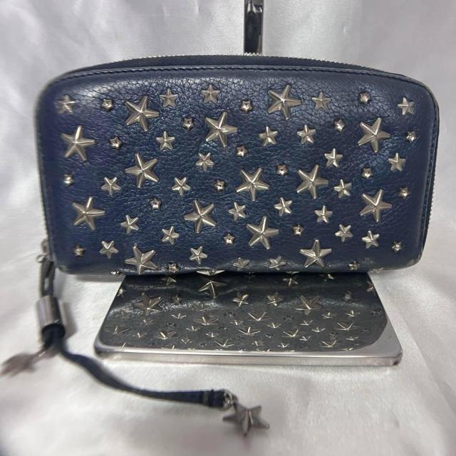 JIMMY CHOO ジミーチュウ 長財布 ラウンドファスナー レザー < ブランド JIMMY CHOO ジミーチュウ 長財布 ラウンドファスナー レザー < ブランドの