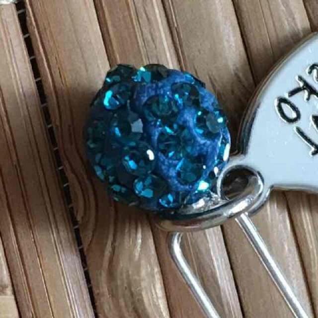 mintneko・ストーン&ネコチャーム付髪かんざし。ブルー < ブランド mintneko・ストーン&ネコチャーム付髪かんざし。ブルー < ブランドの