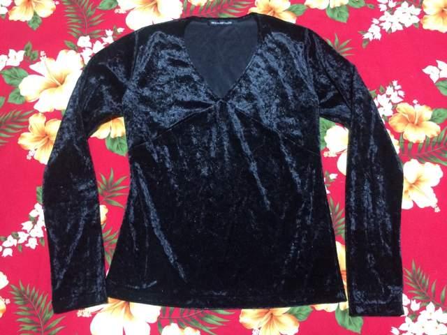 NICE CLAUPナイスクラップ☆ラメ入りブラック☆ベロア風トップス < ブランド  NICE CLAUPナイスクラップ☆ラメ入りブラック☆ベロア風トップス  < ブランドの