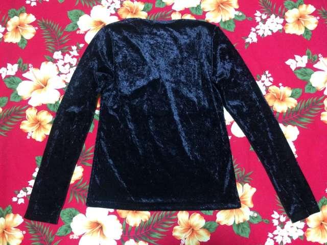 NICE CLAUPナイスクラップ☆ラメ入りブラック☆ベロア風トップス < ブランド  NICE CLAUPナイスクラップ☆ラメ入りブラック☆ベロア風トップス < ブランドの