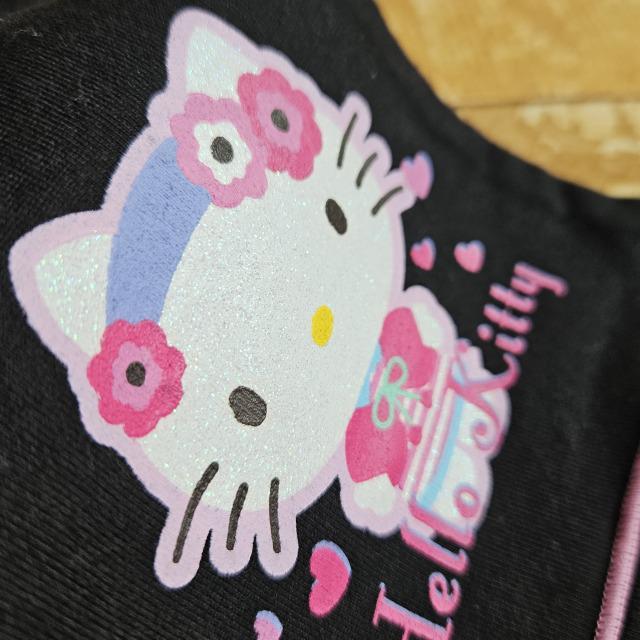 新品*タグ付き*ハローキティ*ズボン*ラメ*フリル*キティちゃん*英字*ロゴ*ハート*花*黒×ピンク*パンツ*80 < キッズ/ベビー  新品*タグ付き*ハローキティ*ズボン*ラメ*フリル*キティちゃん*英字*ロゴ*ハート*花*黒×ピンク*パンツ*80 < キッズ/ベビーの