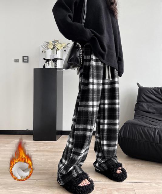 送料無料 新品 チェック柄パンツハイウエストワイドパンツ < 女性ファッション  送料無料 新品 チェック柄パンツハイウエストワイドパンツ < 女性ファッションの