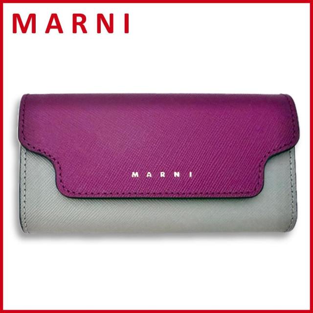 新品マルニMARNIレザー バイカラーキーケース 紫×グレー < ブランド 新品マルニMARNIレザー バイカラーキーケース 紫×グレー < ブランドの