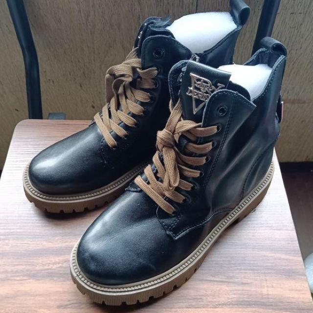 新品 22.5cm レディース ブーツ ブラック 厚底 シューズ ショートブーツ < 女性ファッション 新品 22.5cm レディース ブーツ ブラック 厚底 シューズ ショートブーツ < 女性ファッションの