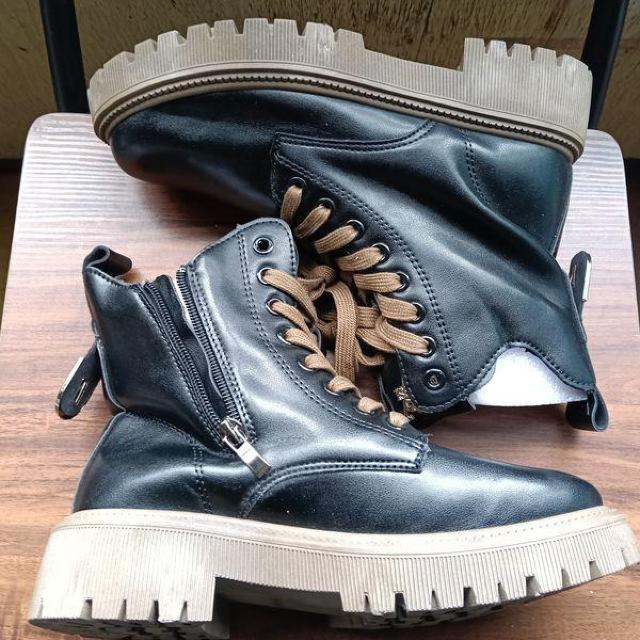 新品 22.5cm レディース ブーツ ブラック 厚底 シューズ ショートブーツ < 女性ファッション 新品 22.5cm レディース ブーツ ブラック 厚底 シューズ ショートブーツ < 女性ファッションの