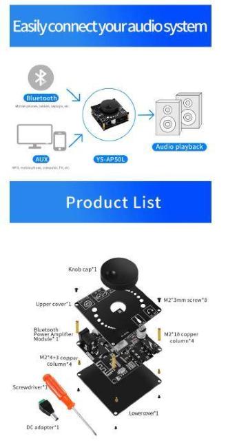 YS-AP50L 50w+50w ミニデジタルステレオアンプ スピーカーパワーアンプ 組み立て Bluetooth ブルートゥース < 家電/AV  YS-AP50L 50w+50w ミニデジタルステレオアンプ スピーカーパワーアンプ 組み立て Bluetooth ブルートゥース < 家電/AVの