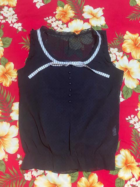 細見え☆ブラック水玉トップス☆ < 女性ファッション 細見え☆ブラック水玉トップス☆ < 女性ファッションの