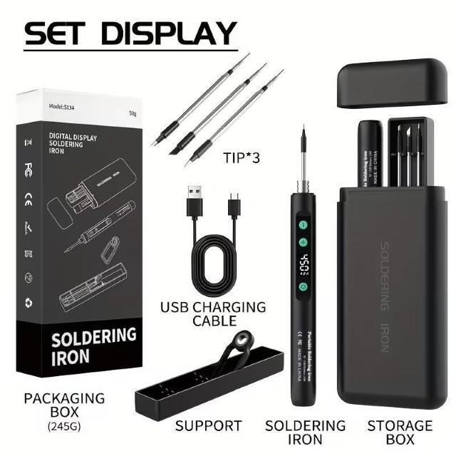 LCDディスプレイ搭載コードレスはんだごてキット8秒高速加熱180-450℃ < ペット/手芸/園芸 LCDディスプレイ搭載コードレスはんだごてキット8秒高速加熱180-450℃ < ペット/手芸/園芸の
