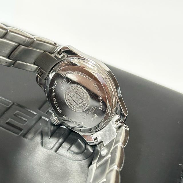 FENDI フェンディ クオーツ 062-761 QZ ブラック文字盤 デイト レディース腕時計 < ブランド FENDI フェンディ クオーツ 062-761 QZ ブラック文字盤 デイト レディース腕時計 < ブランドの
