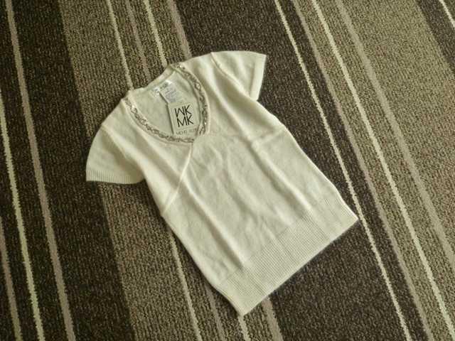 新品☆MICHEL KLEIN(ミッシェルクラン)ビジュー付き半袖ニットカットソー☆ < ブランド 新品☆MICHEL KLEIN(ミッシェルクラン)ビジュー付き半袖ニットカットソー☆ < ブランドの