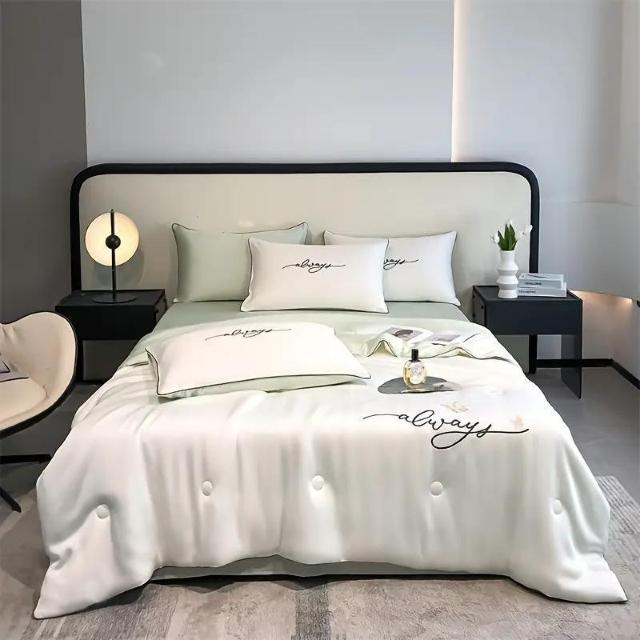 お試し価格2490円★超ソフトな夏の冷却キルト (枕は除く) 刺繍付き贅沢素材 快適なエアコン毛布 150×200cmライトグレー < インテリア/ライフ  お試し価格2490円★超ソフトな夏の冷却キルト (枕は除く) 刺繍付き贅沢素材 快適なエアコン毛布 150×200cmライトグレー < インテリア/ライフの