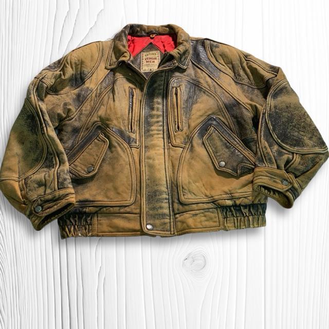 90's 本革 G-1 フライトジャケット ビンテージ レザージャケット Mサイズ 中綿入り < 男性ファッション  90's 本革 G-1 フライトジャケット ビンテージ レザージャケット Mサイズ 中綿入り < 男性ファッションの