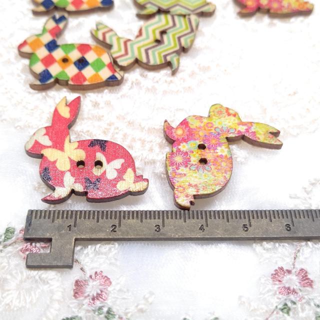 ハンドメイド資材☆ウッドボタン☆うさぎ☆7個セット < ペット/手芸/園芸  ハンドメイド資材☆ウッドボタン☆うさぎ☆7個セット < ペット/手芸/園芸の
