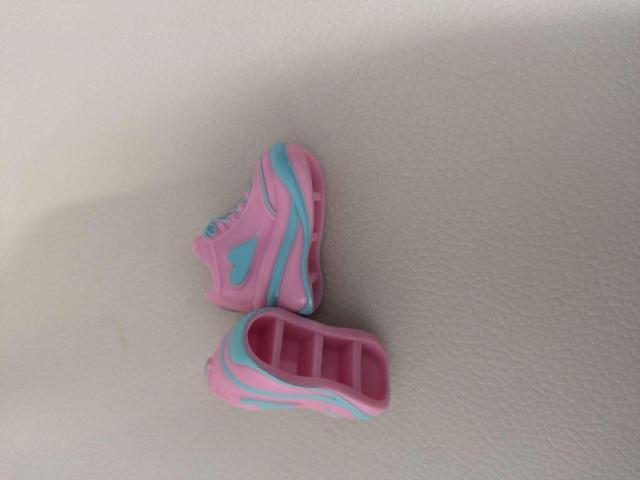 ドール用 スニーカー ピンク×水色 ハートデザイン 厚底 ドール靴 人形服 小物 < おもちゃ ドール用 スニーカー ピンク×水色 ハートデザイン 厚底 ドール靴 人形服 小物 < おもちゃの